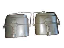 2 Stück Feldgeschirr / Kochgechirr/Essgeschirr polnische Armee, Alu, zweiteilig