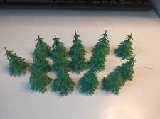 Auhagen TT - 51x Tannenbäume zwischen 4,5 cm und 11 cm Höhe - gebraucht - Plaste