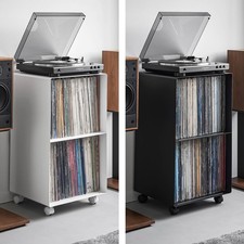 Yamazaki Schallplattenregal 2 Ebenen auf Rollen