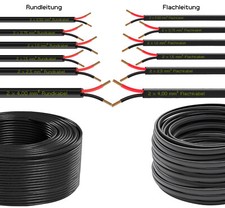 Fahrzeugleitung Auto KFZ 2x 0,50 ,0,75 1,0 1,5 2,5 4,00 mm² 2 Polig Rund Flach