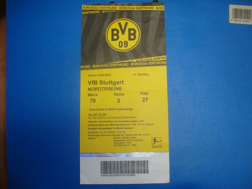 Ticket bvb dortmund - dortmund, vfb