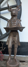 ❤️ Wunderschöne  Hirsch - Figur dunkelbraun  Nostalgie  Landhaus Tablett ❤️