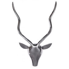 Finebuy Geweih Deko Hirschkopf Alu Wanddekoration Jagdtrophäe Aluminium groß