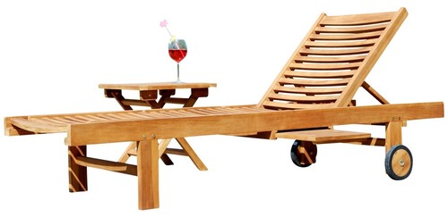 Echt teak sonnenliege - echt,