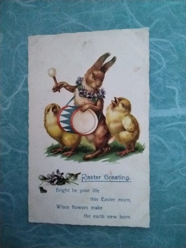 Ostergruß hase schlägt eine - ostergruß,