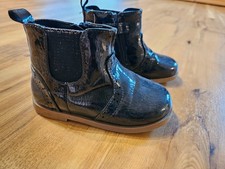 Blaue Kunstlack Halbstiefel - Mädchen - Gr. 23 - Obaibi - gebraucht