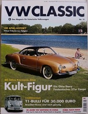 VW Classic Magazin Nr. 11 Zeitschrift Karmann Ghia T1 Santana Kübel Apal Coupe 