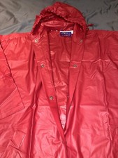 Retro Regenmantel JEANTEX Plastikmantel PVC Regenjacke Vintage 80er Frankreich