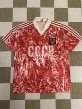 Vintage Adidas USSR CCCP Football Jersey 80s Trikot Short Arm. Size: M
