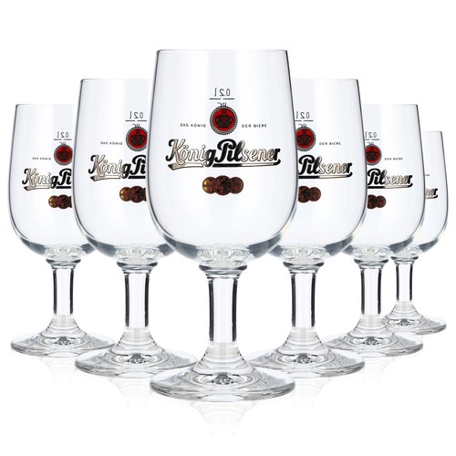 König pilsener bier glas - 6x,