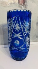 Bleikristall Vase - Blau 25cm