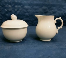 Alt Fürstenberg weiss Set Zuckerdose und Milchkännchen TOP