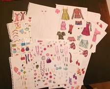 TOP Model My Style Malvorlagen Sticker Glitzer-Aufkleber Kleidung z.Ausschneiden