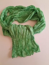 Knitterschal Crinkle-Schal 180x90 cm pistazie, 100 % Chinaseide - neu