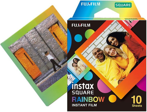 Instax square film - film, rainbow