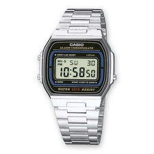 CASIO COLLECTION A164WA-1VES Armbanduhr Unisex Retro silber