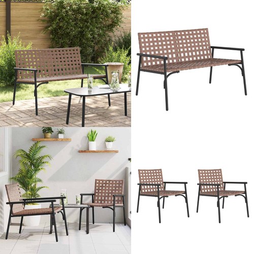 Gartenstuhl braun poly - braun, poly-rattan