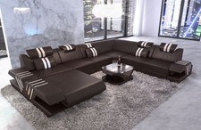Leder couch wohnlandschaft - couch,
