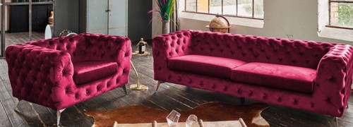 Chesterfield sitzer sofa - 3-sitzer,
