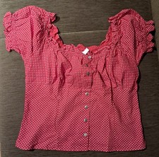  Oktoberfest Bluse  Landhaus Carmenausschnitt Gr.44