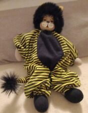 Gilde Handwerk, Clown, Harlekin, Katze,  Schwarz-Gelb gestreiften  Anzug, Rar