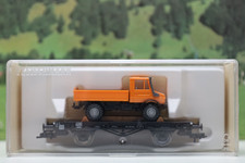 Fleischmann H0 5218 K Flachwagen mit LKW Ladung DB 4-achsig in Ovp Nr.4924