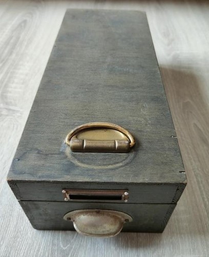 Vintage holz karteikasten - vintage,
