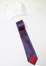 JAKE'S Krawatte Herren Einheitsgröße Lila Plaid Reine Seide Spitz