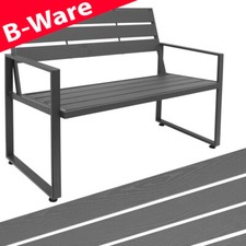 B-Ware Gartenbank Metall bis 260 kg 111x65x83 Outdoor Bank Garten Wetterfest