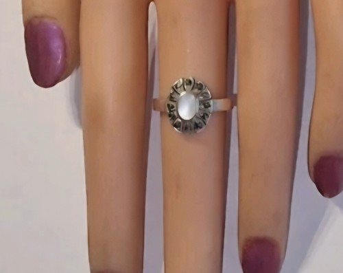 Mondstein ring 925er - mondstein,