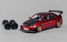 MITSUBISHI Lancer Evo IX  - redmetallic / carbon - CM 1:64