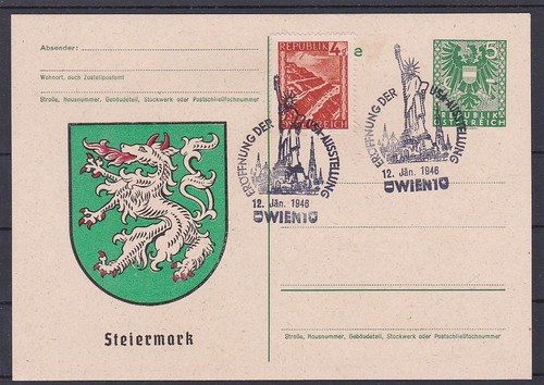 Wappen ganzsache postkarte mit - wappen,