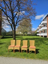 4 Flechtstühle Rattan mit