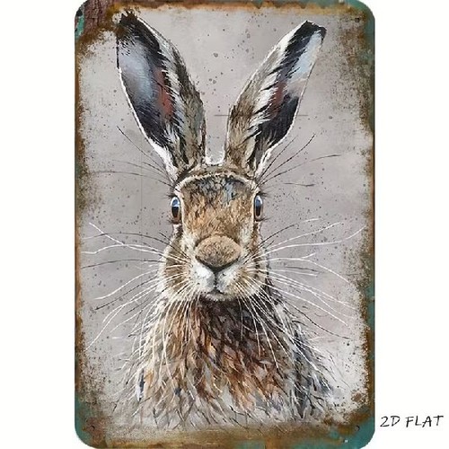 Blechschild hase kaninchen - blechschild,
