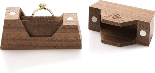 Ring box aus walnuss holz - aus, walnuss-holz