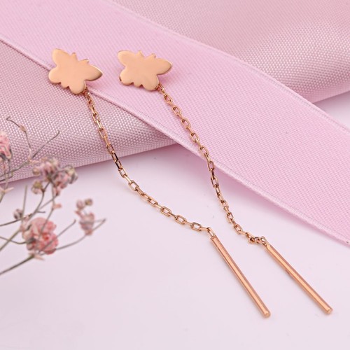Rose rotgold 585 - rotgold, ohrringe
