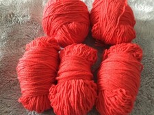 150g Wollreste in Rot, siehe Bild und Text
