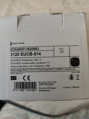 Busch jaeger schuko - jaeger, fi-schuko-