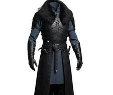 Wikinger Mittelalter Leder Rüstung Set mit Fell | LARP Cosplay Ritter Kostüm