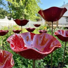 Vogeltränke Blume aus Metall