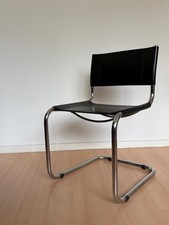Thonet S 33 Mart Stam (Replik), Freischwinger, Designklassiker, Leder und Chrom
