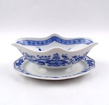 Hutschenreuther Blau Zwiebelmuster Sauciere L 22 cm Porzellan 2. Wahl