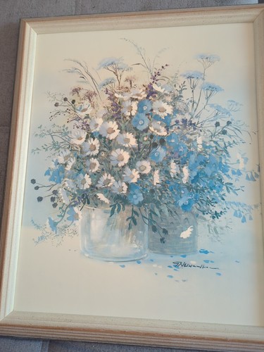 Bild blaue blüten 40x50 - bild, "blaue
