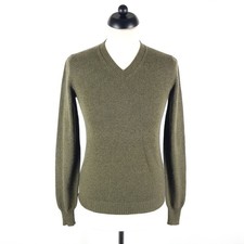 Jil Sander 100% Kaschmir Pullover Damen Gr. 38 (wie 36) Grün Strick Sweatshirt