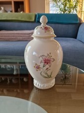 Rosenthal Vase Deckelvase Urnenvase Lid Urn Lilien Lilies Blüten Blossoms 1957
