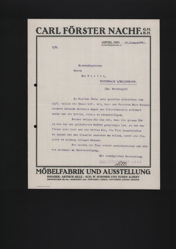 Leipzig brief 1913 carl - brief,