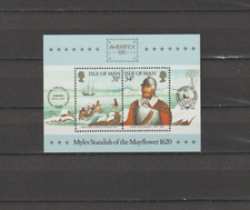 Block-GB-Insel-Man-Mayflower-Hist.-Pilgerfahrt -Postfrisch-TOP-1986