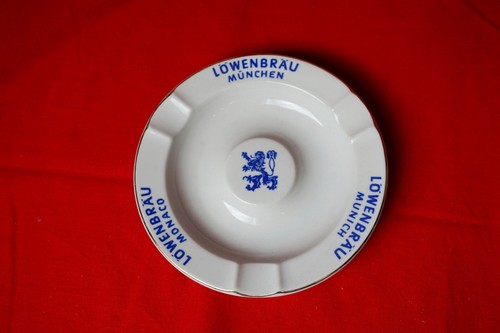 Löwenbräu ashtray porcelain - löwenbräu,