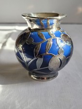 Art Déco Vase 1930er, blau /
