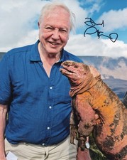 David Attenborough handsigniertes 10x8 Foto Naturalist Broadcaster Autogramm